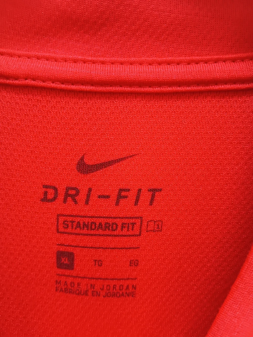 Nike Dri-fit Men’s Red Quarter-Zip Pullover Performance Top Size XL